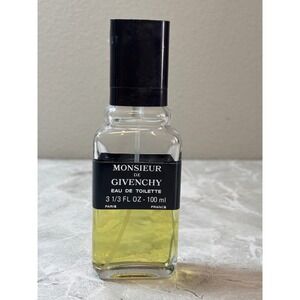 Vintage Monsieur de Givenchy EDT 100ml Spray‎ ~50% Full Classic Bottle France